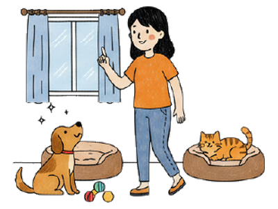 Cozy pet boarding